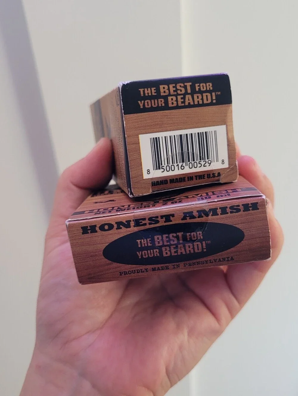Honest Amish Beard Oil & Beard Wax Set, Unscented